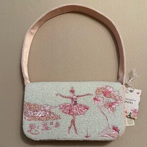 New Release India Beaded Bag Pink Ballerina and Swan